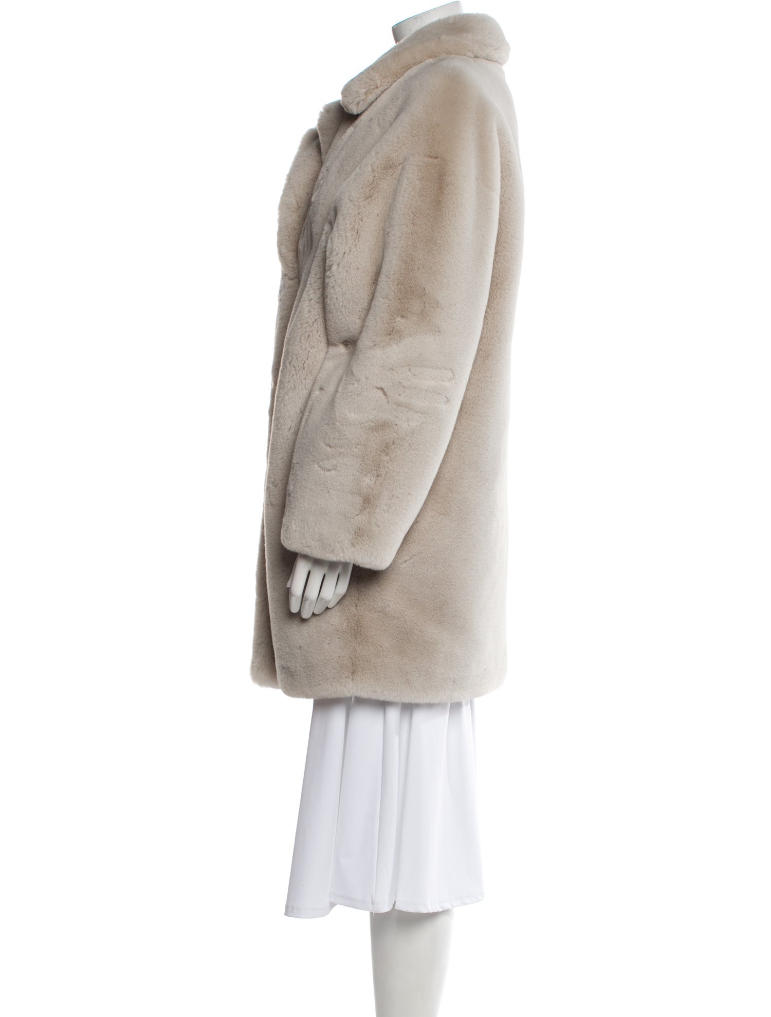 Sandro Faux Fur Coat