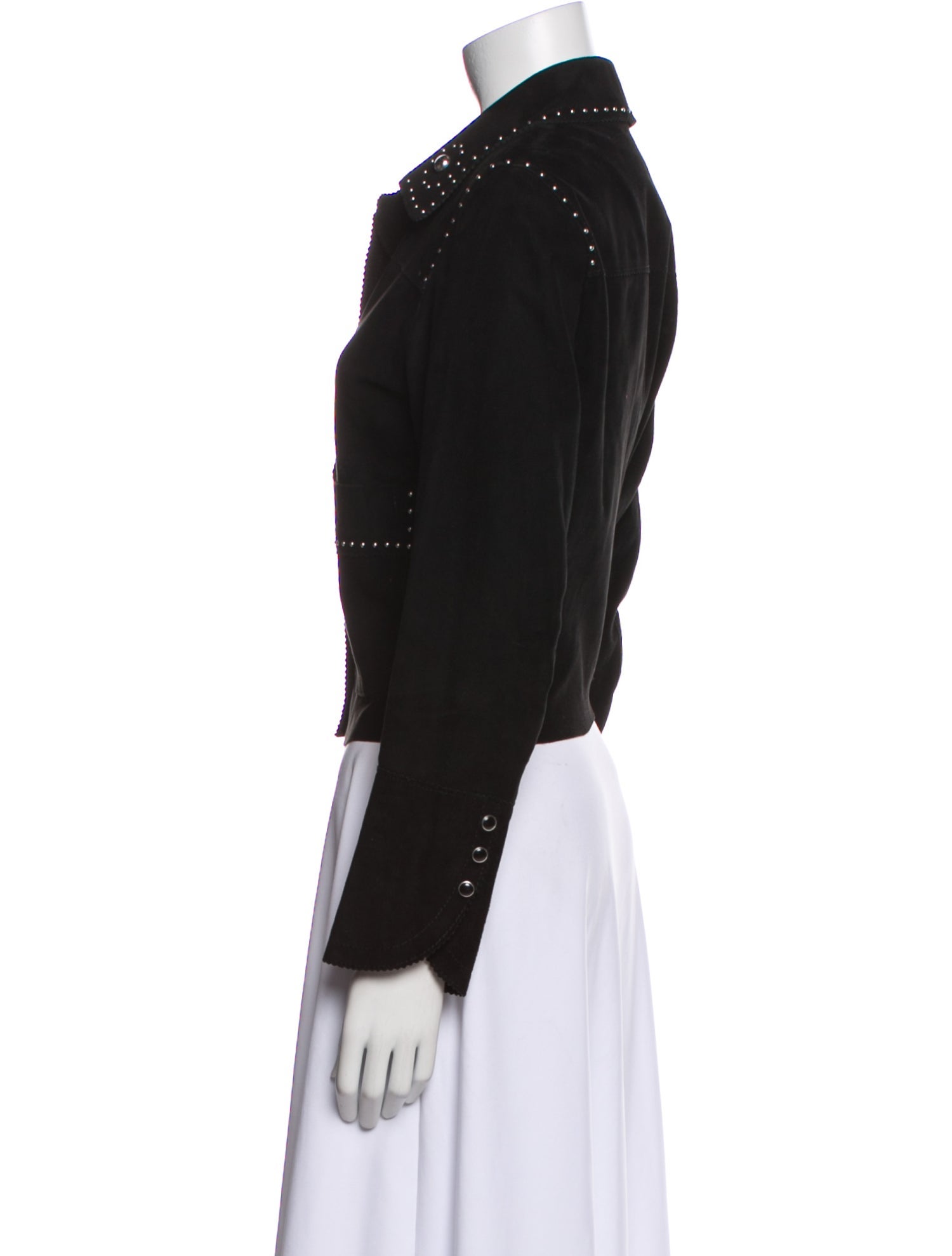 Sandro Goat Leather Printed Jacket