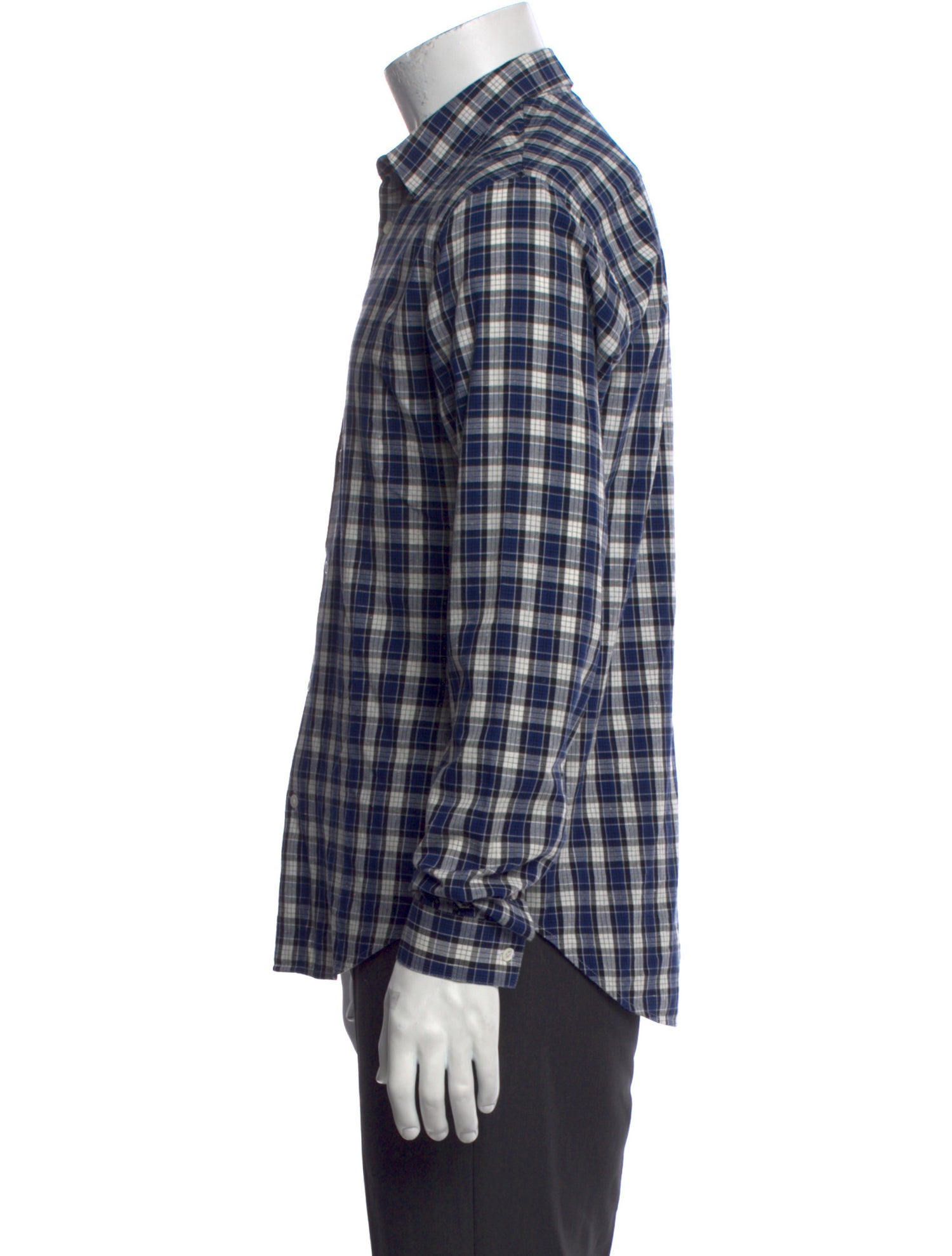 Sandro Plaid Print Long Sleeve Shirt