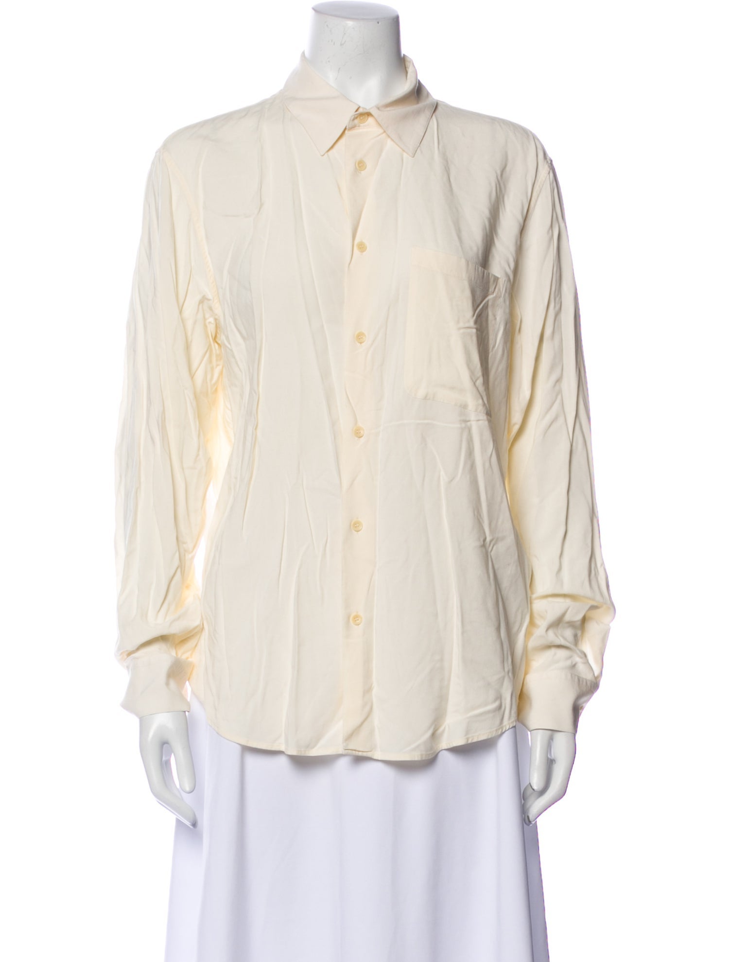 Sandro Long Sleeve Button-Up Top