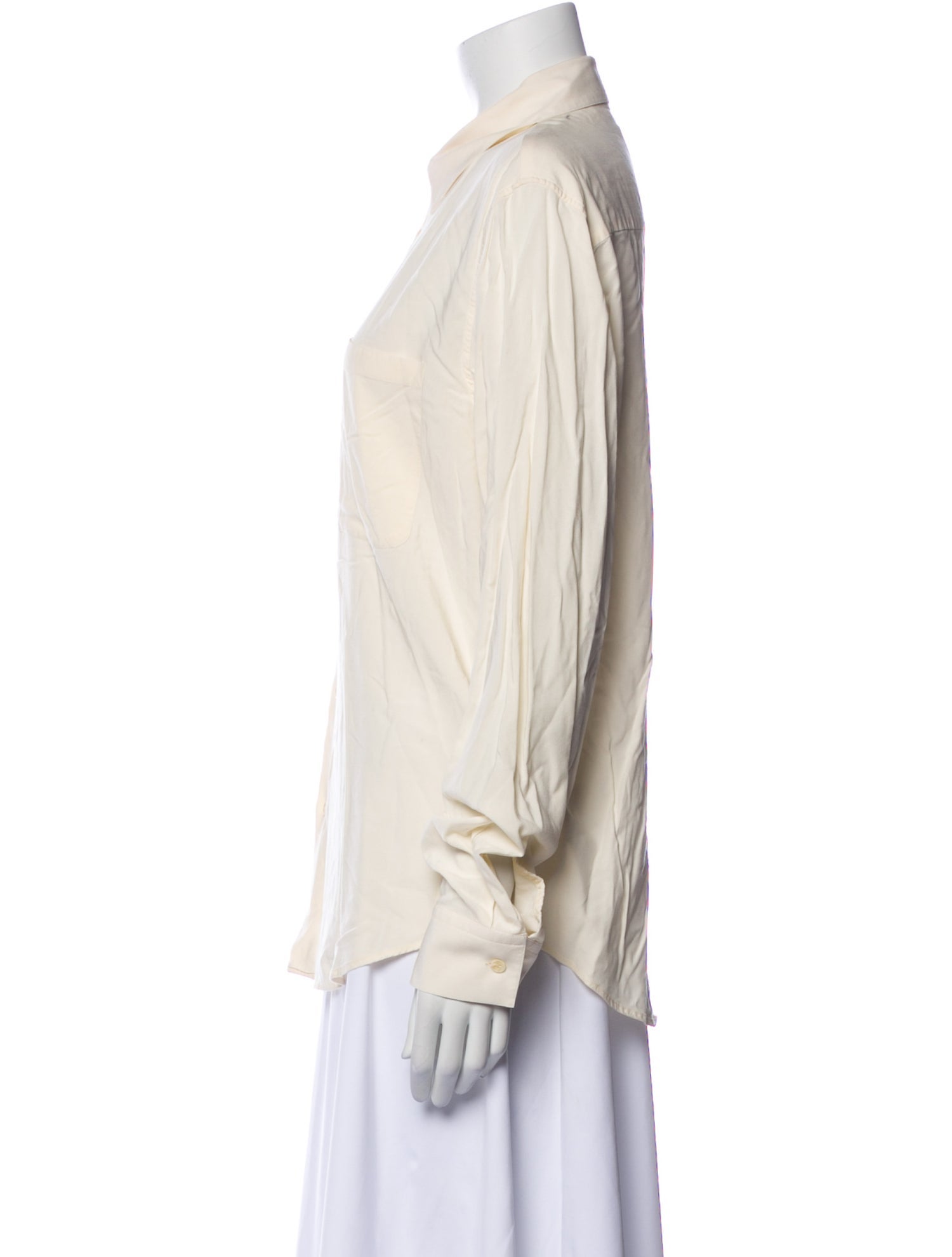 Sandro Long Sleeve Button-Up Top