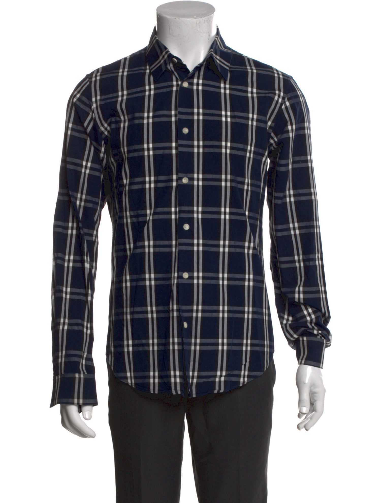 Sandro Plaid Print Long Sleeve Shirt