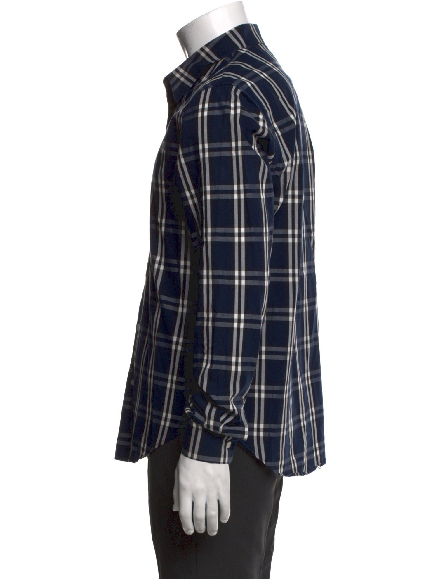 Sandro Plaid Print Long Sleeve Shirt