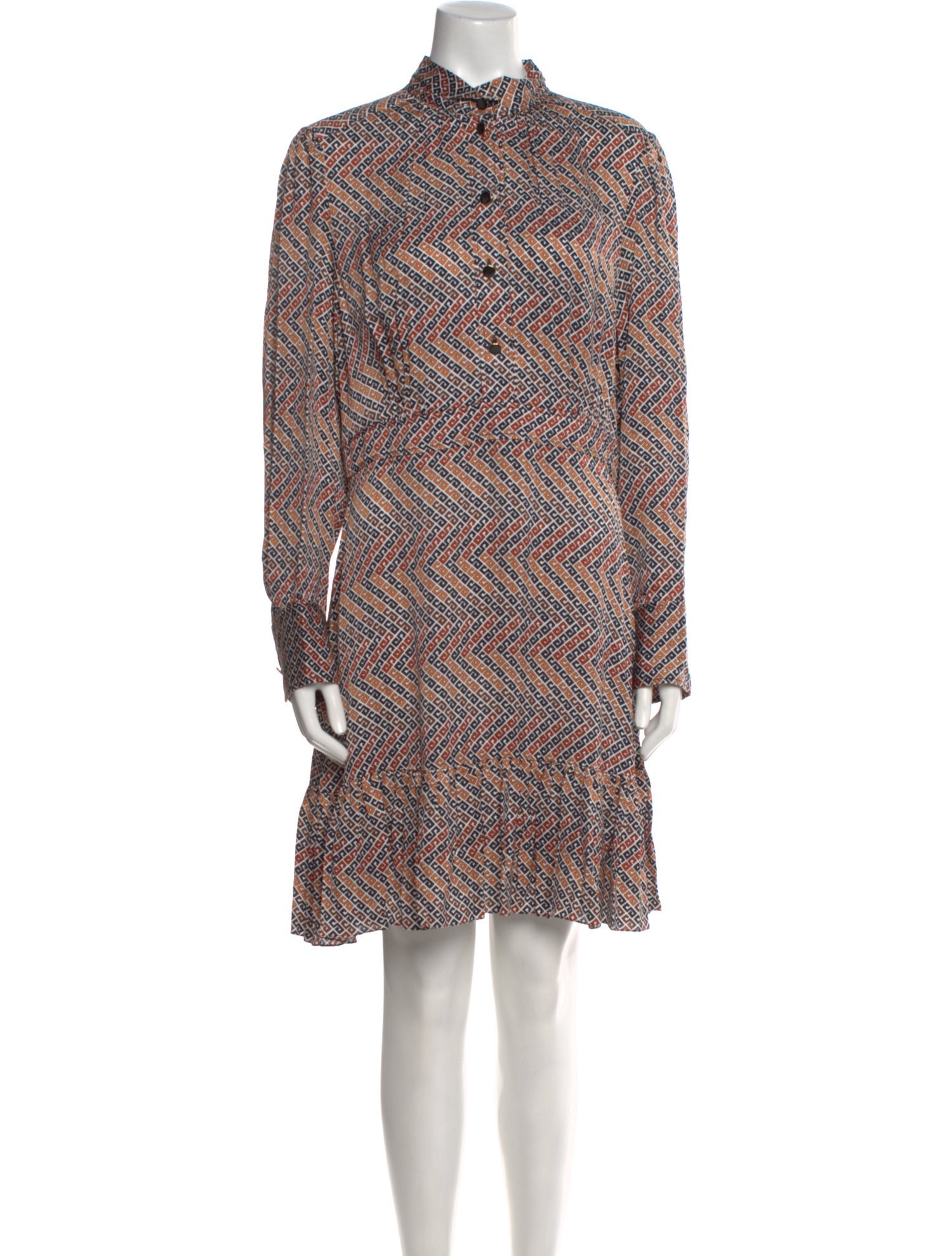 sandro brown dress Sandro Behati Lace collar maxi dress