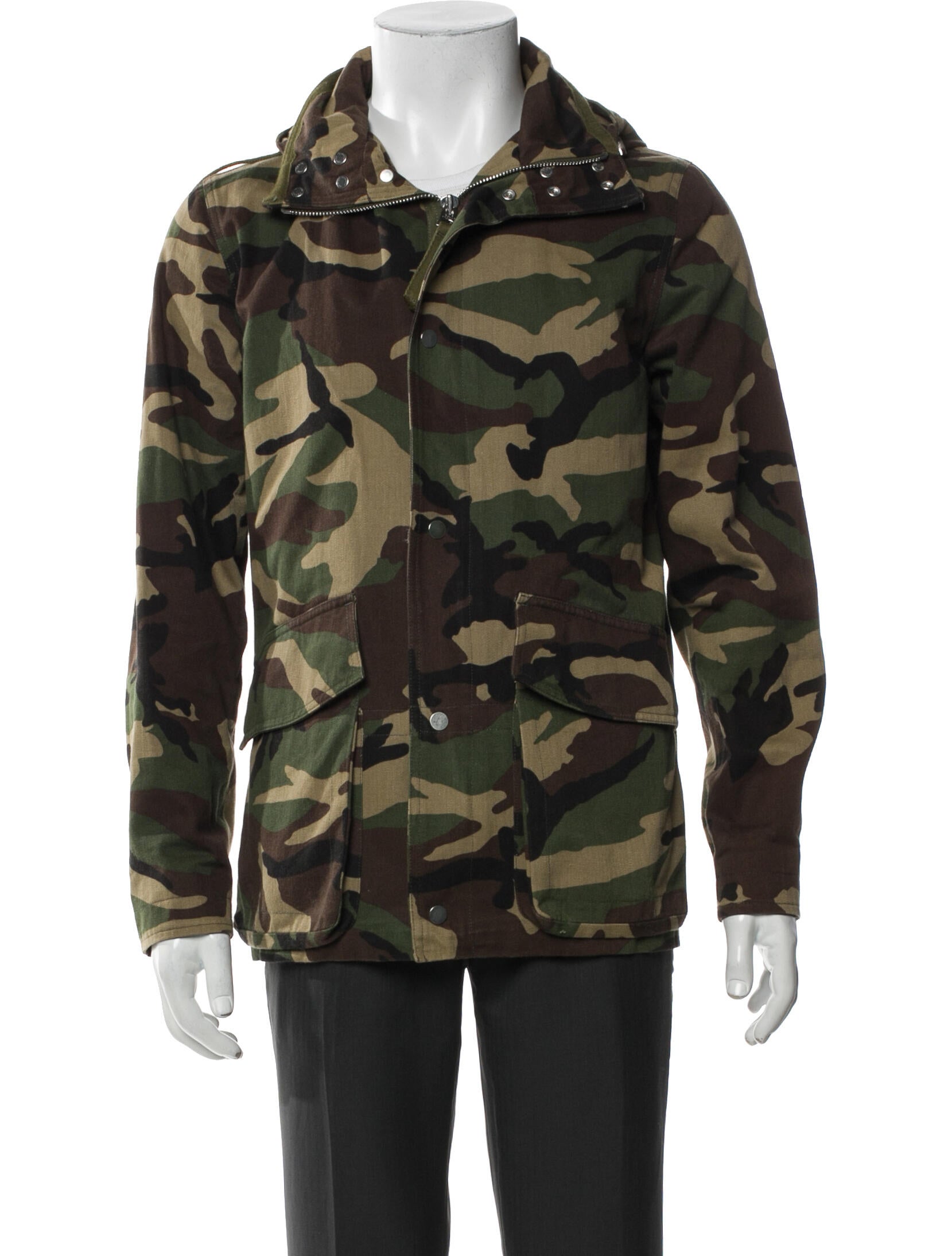 Sandro Camouflage Print Utility Jacket