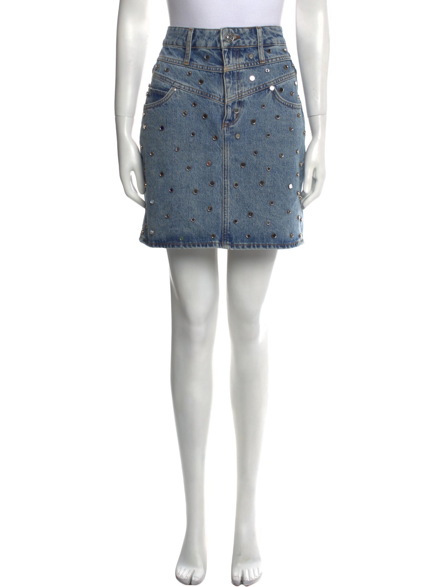 Sandro Studded Accents Mini Skirt