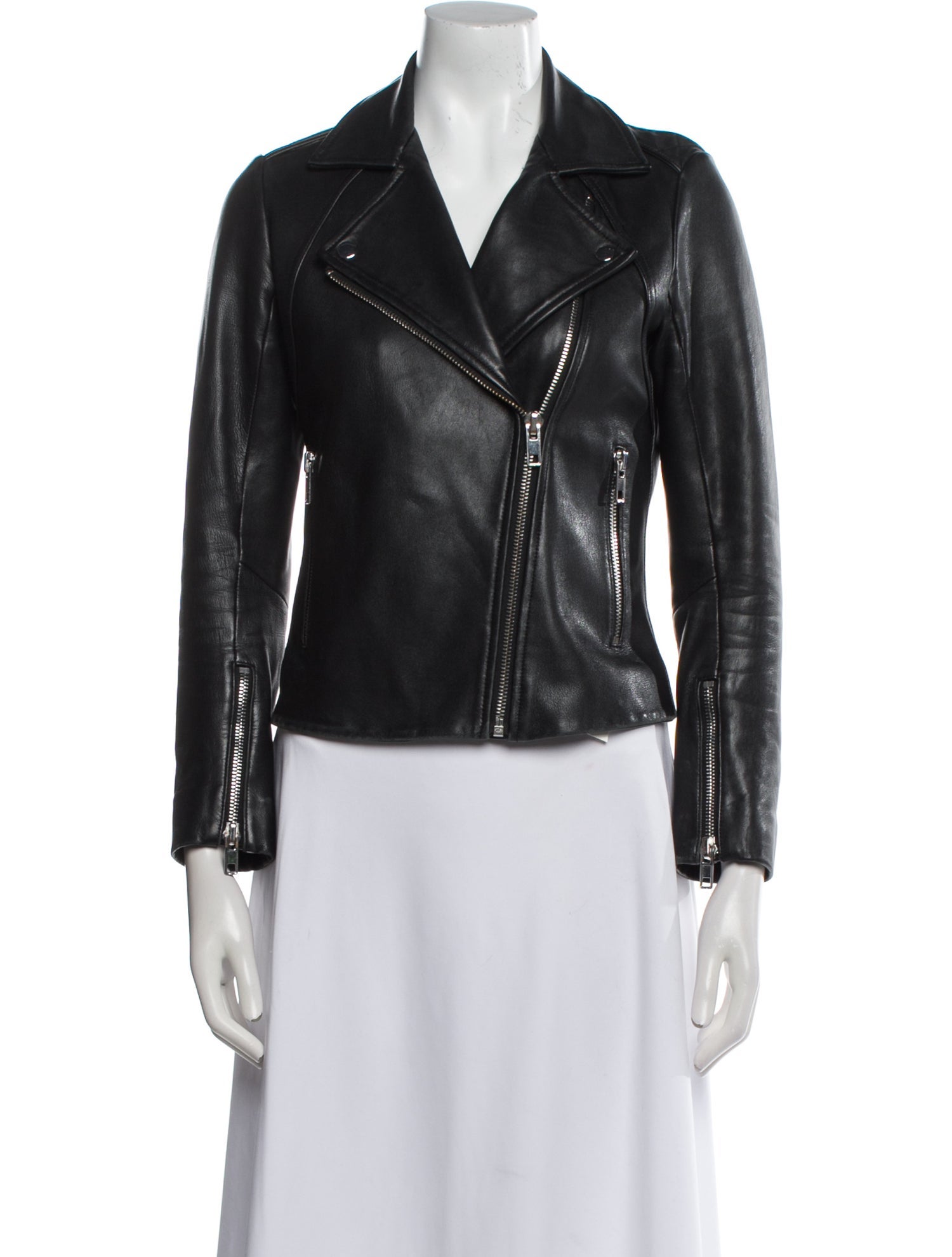 Sandro Leather Biker Jacket