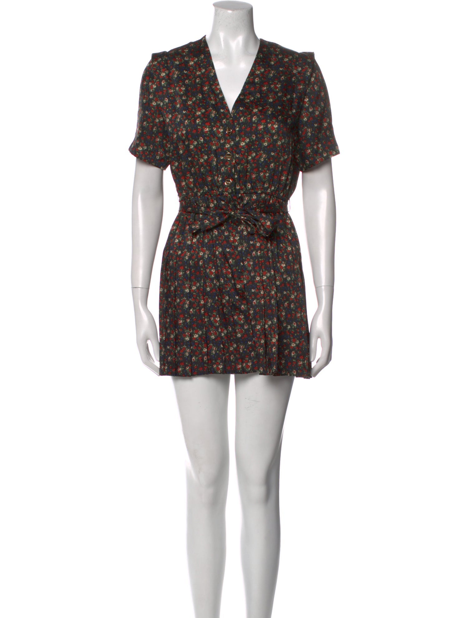 Sandro Floral Print V-Neck Romper