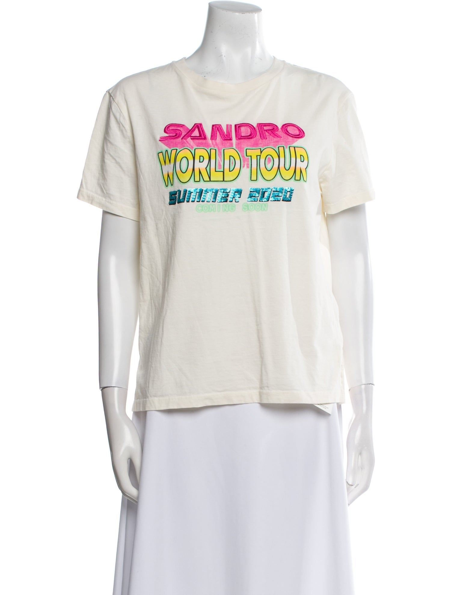 Sandro Graphic Print Crew Neck T-Shirt