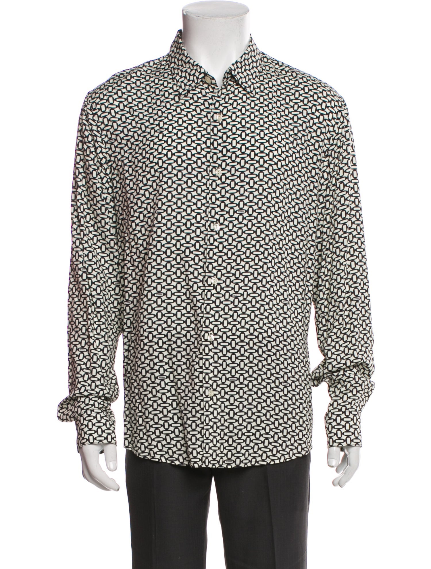 Sandro Printed Long Sleeve Shirt