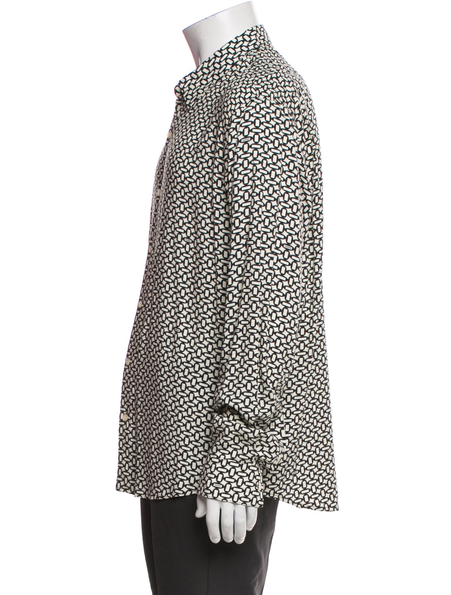 Sandro Printed Long Sleeve Shirt