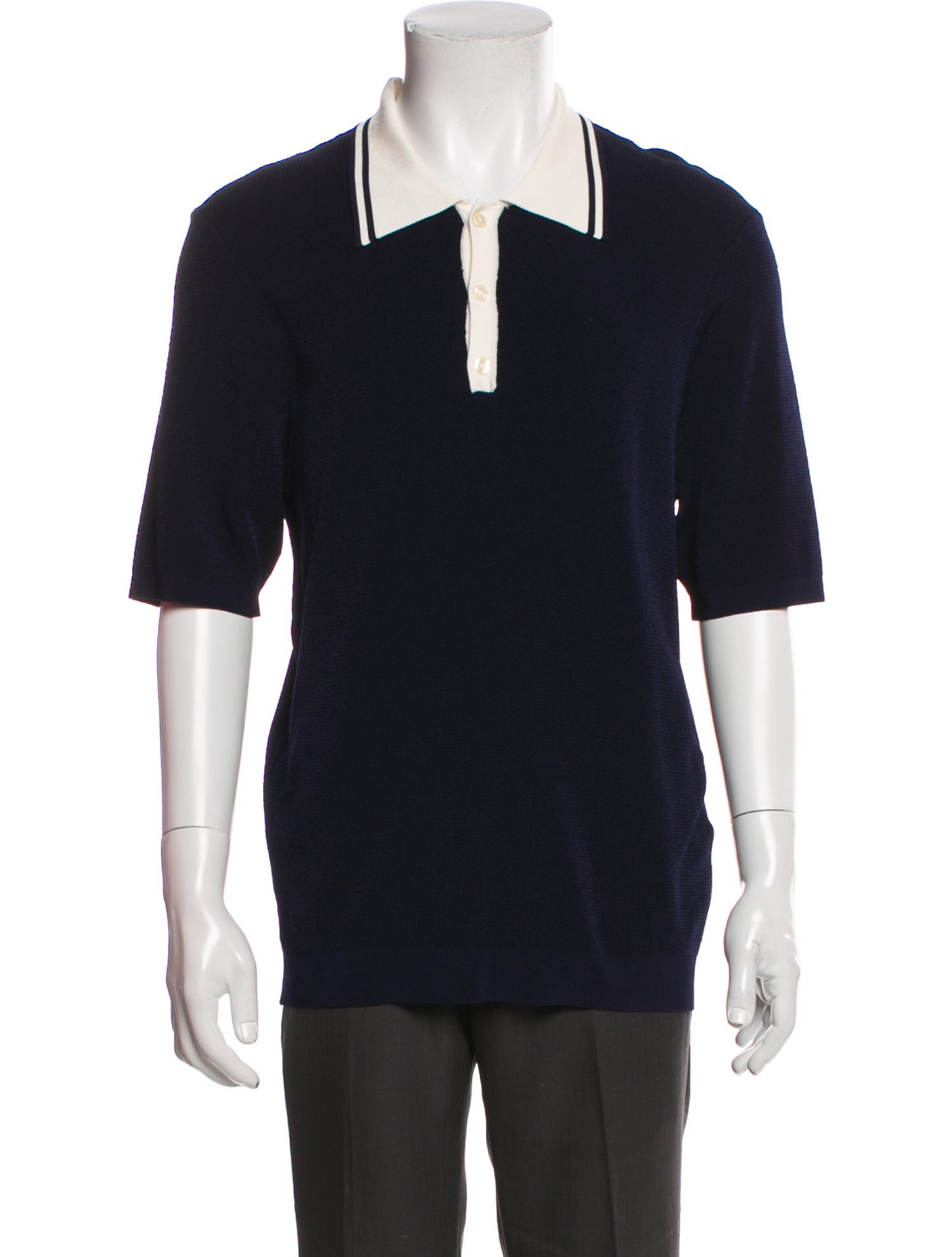 Sandro Collar Short Sleeve Polo Shirt