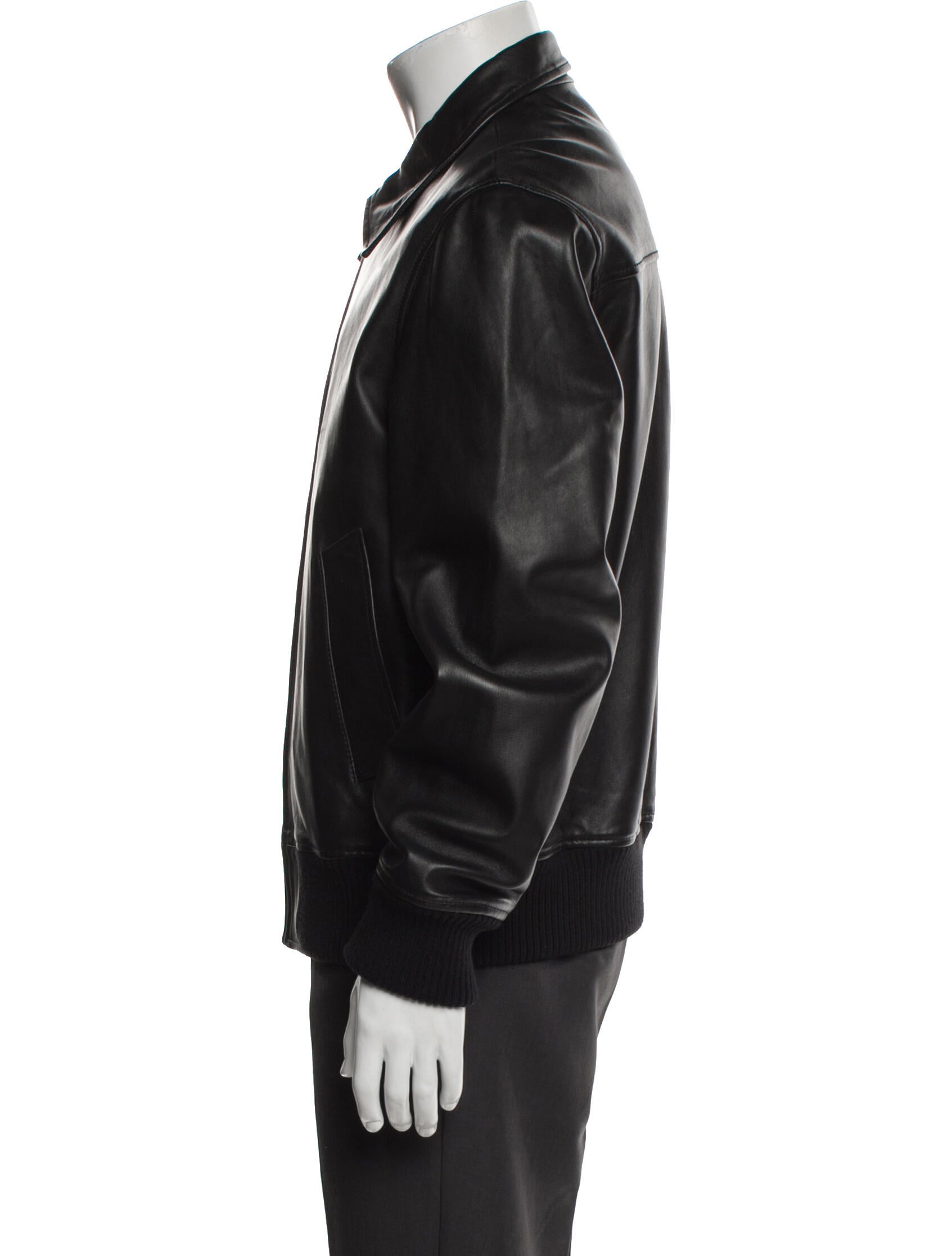 Sandro Lamb Leather Bomber Jacket