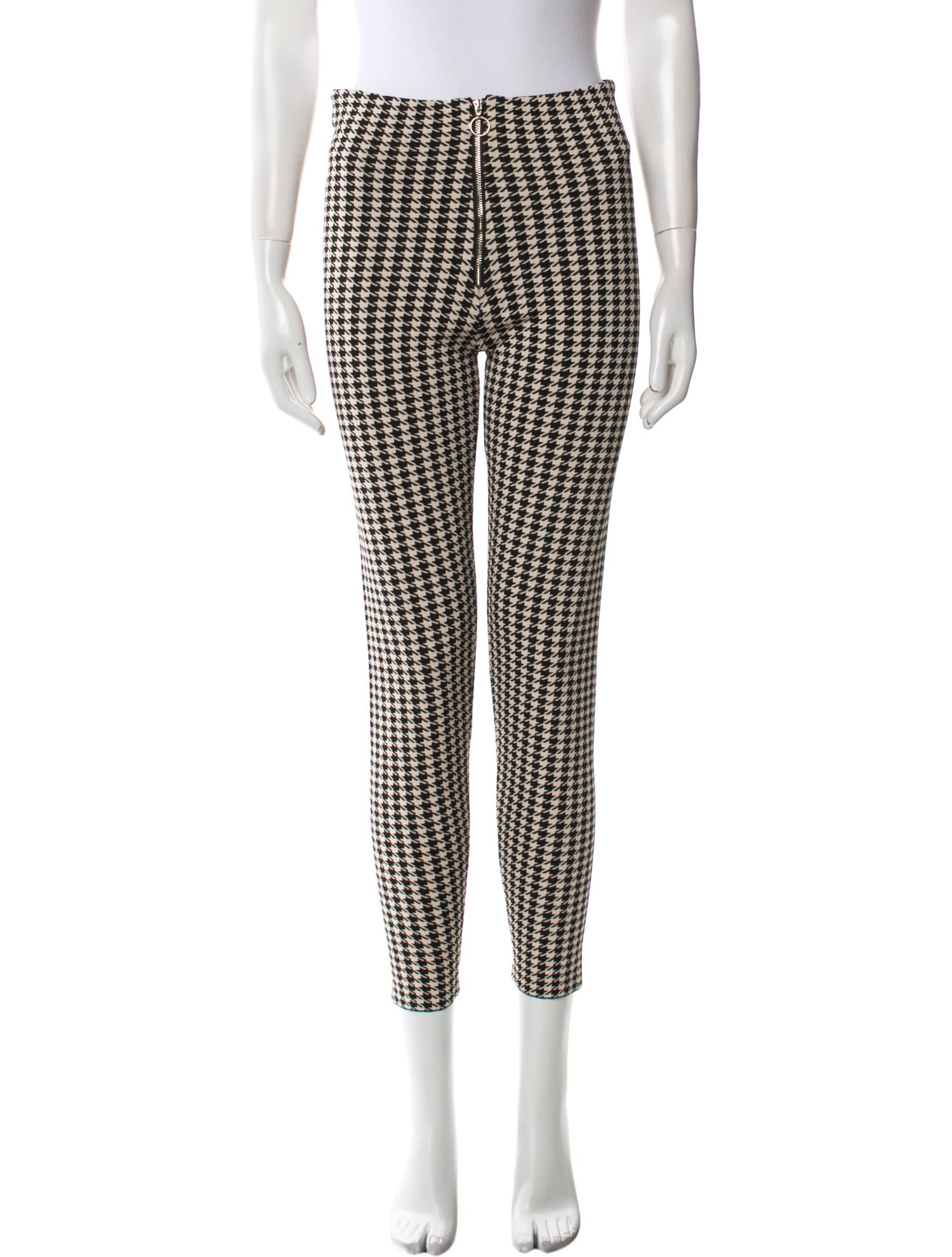 Sandro Houndstooth Print Skinny Leg Pants