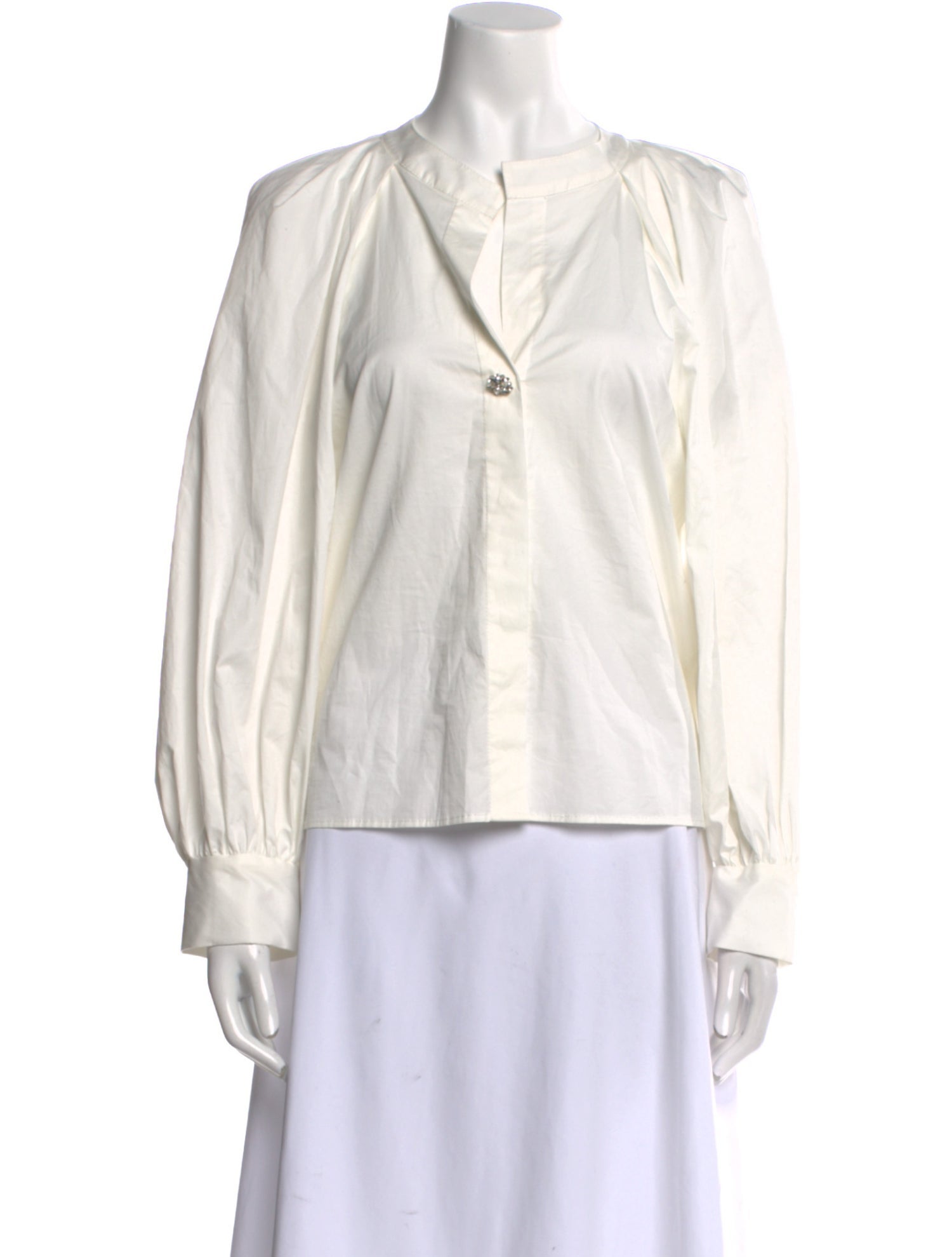 Sandro Mock Neck Long Sleeve Blouse