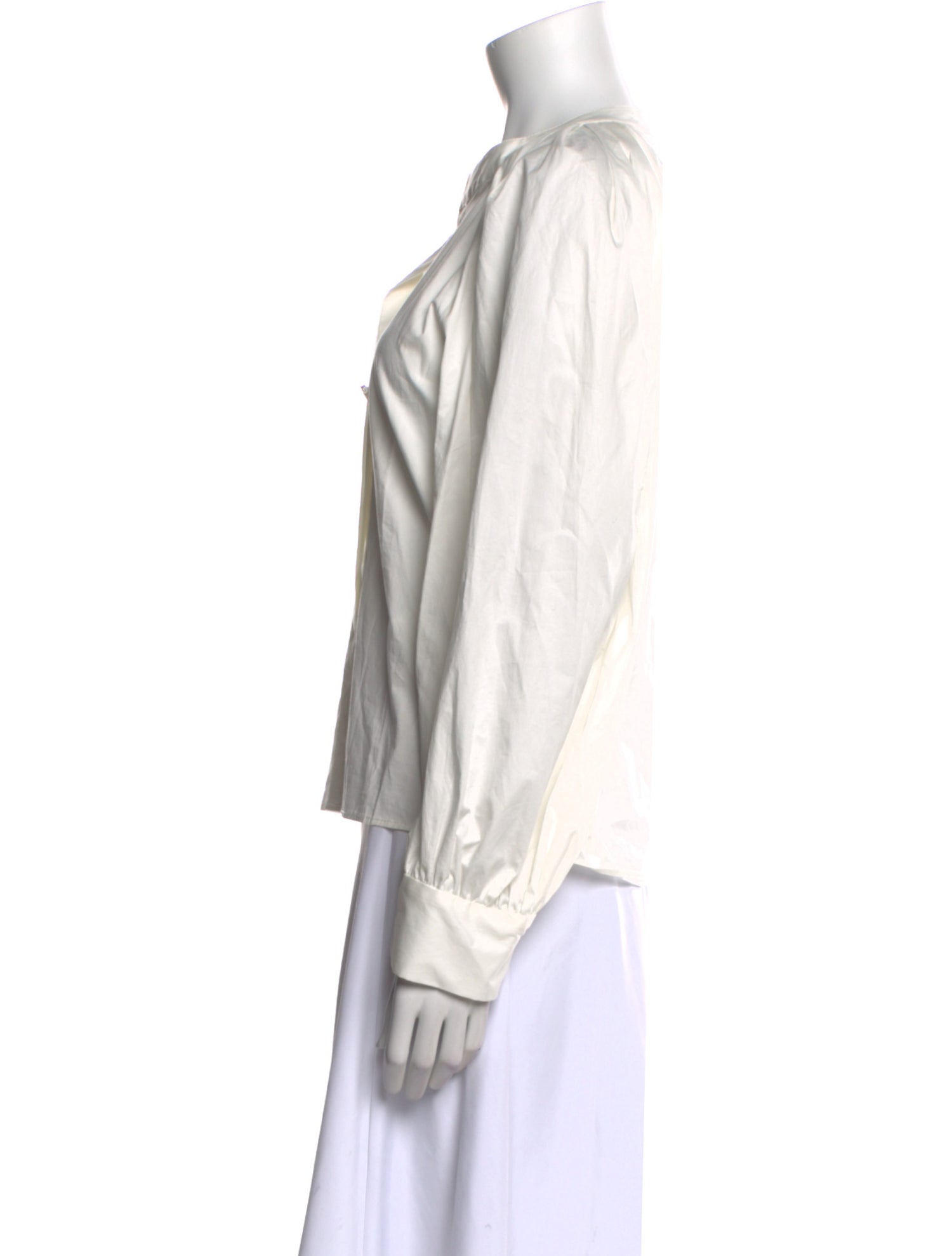 Sandro Mock Neck Long Sleeve Blouse