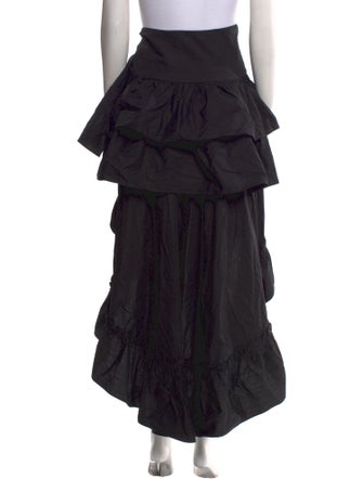 Sandro Ruffle Embellishment Long Skirt