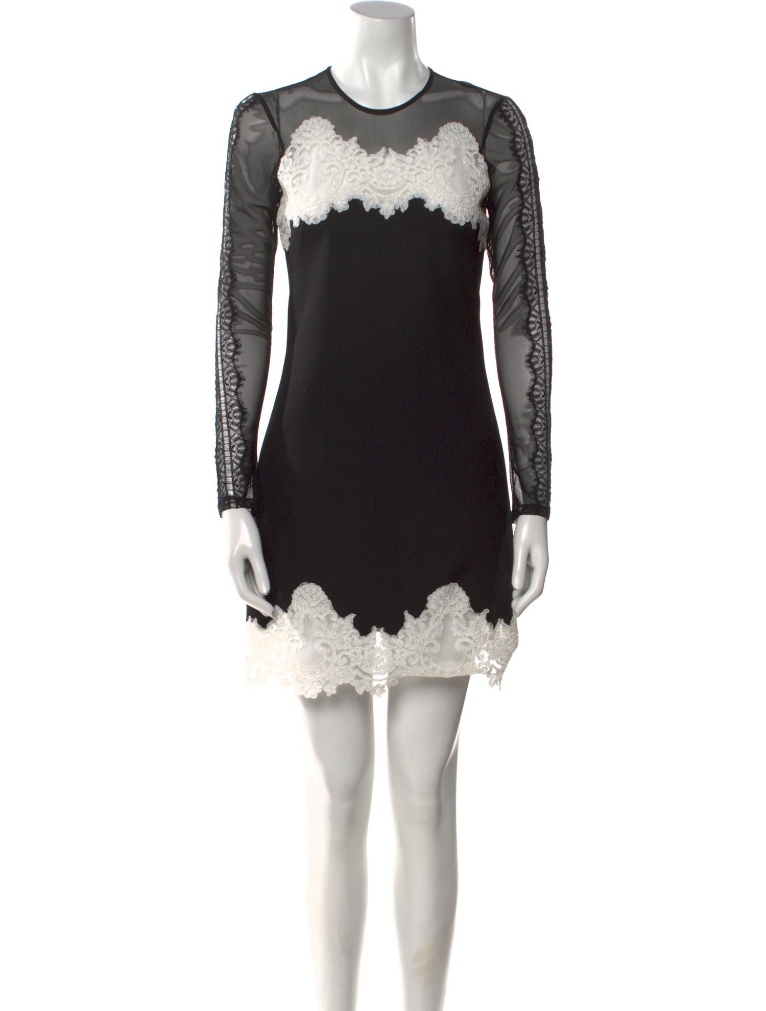 Sandro Lace Pattern Mini Dress