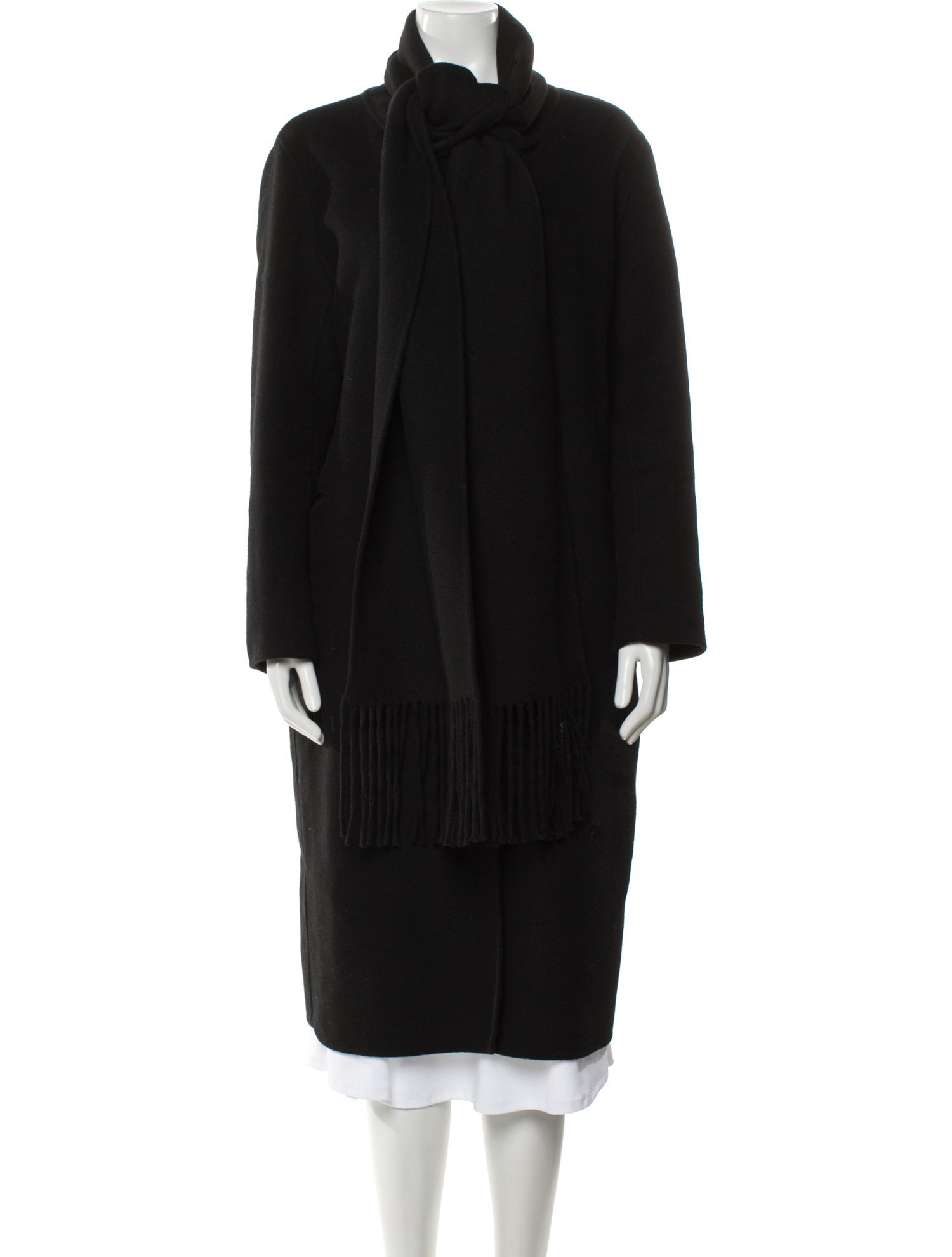 Sandro Wool Faux Fur Coat