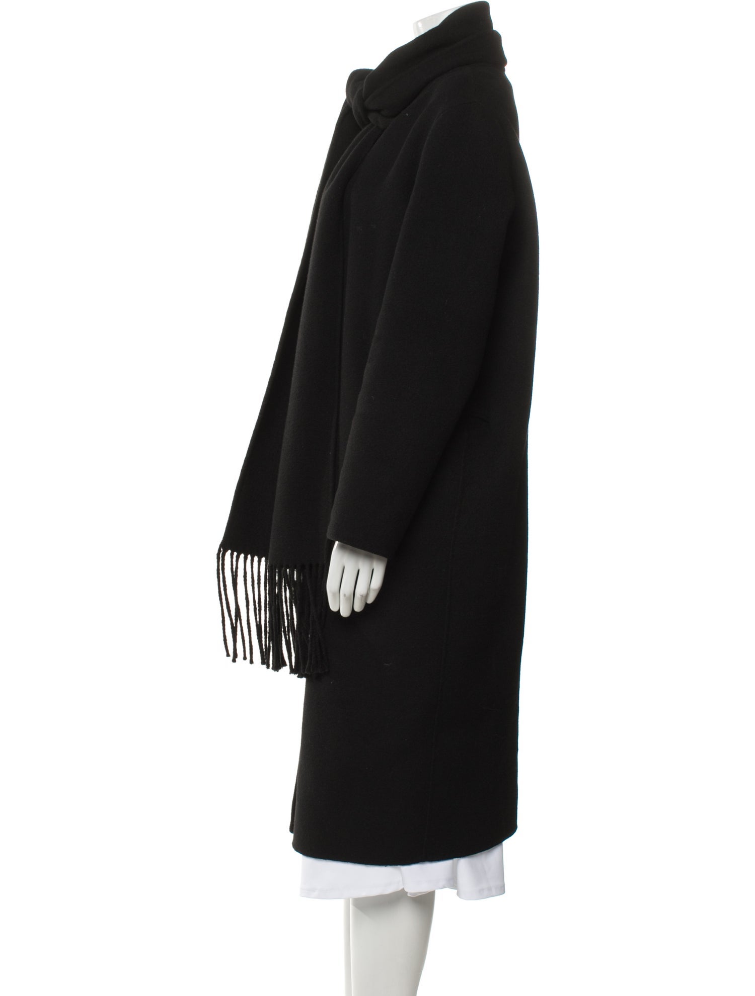 Sandro Wool Faux Fur Coat