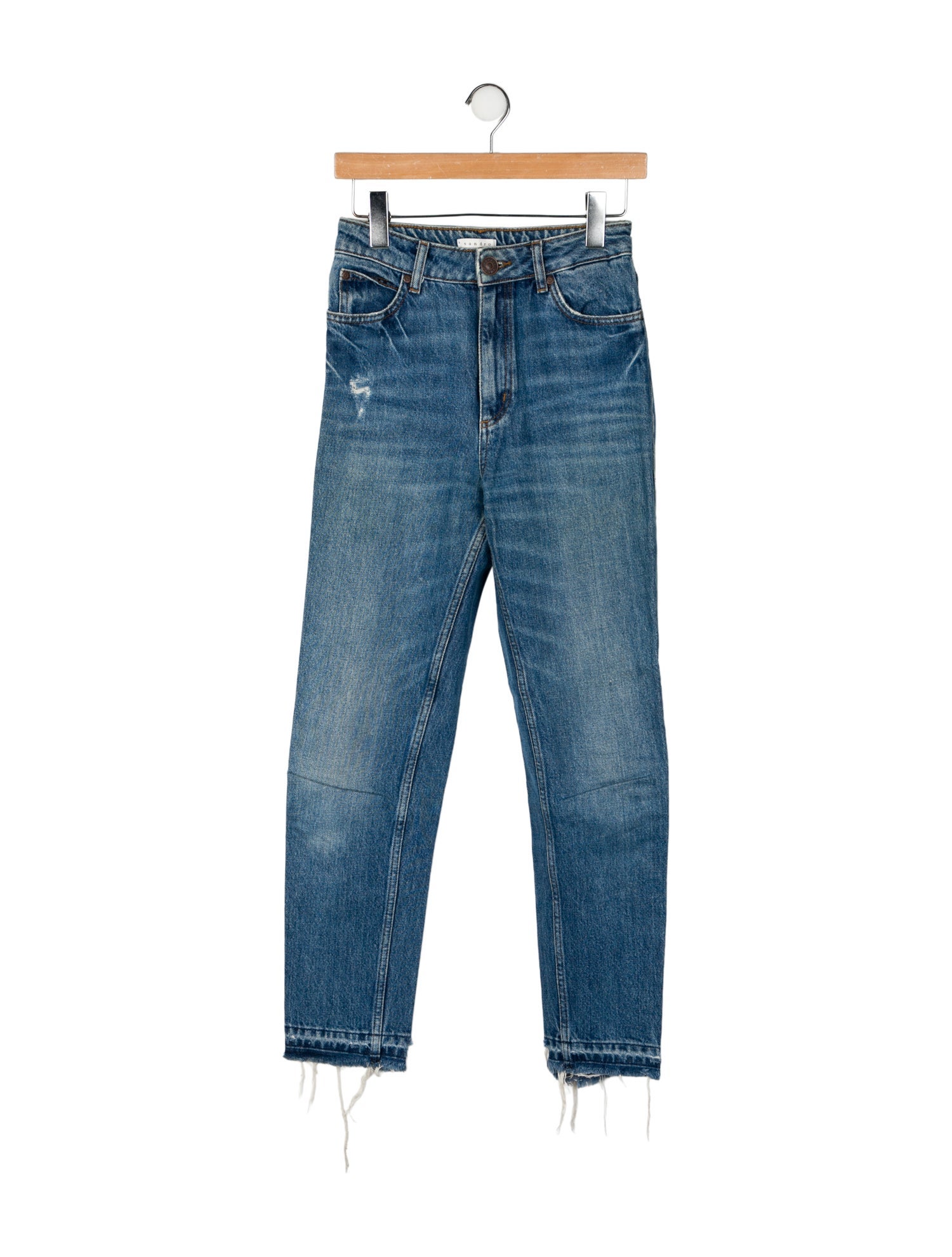 Sandro High-Rise Straight Leg Jeans