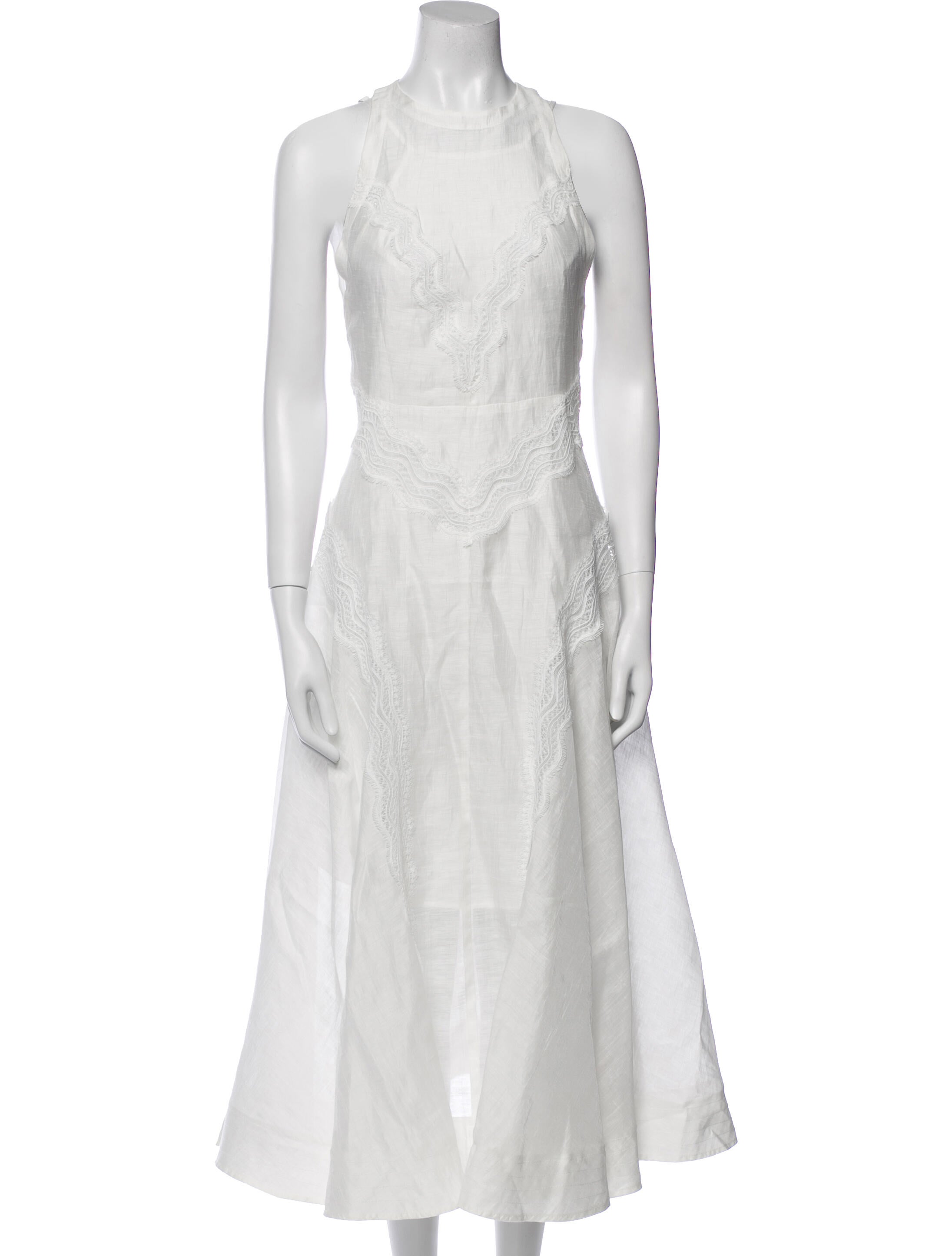 Sandro Linen Midi Length Dress