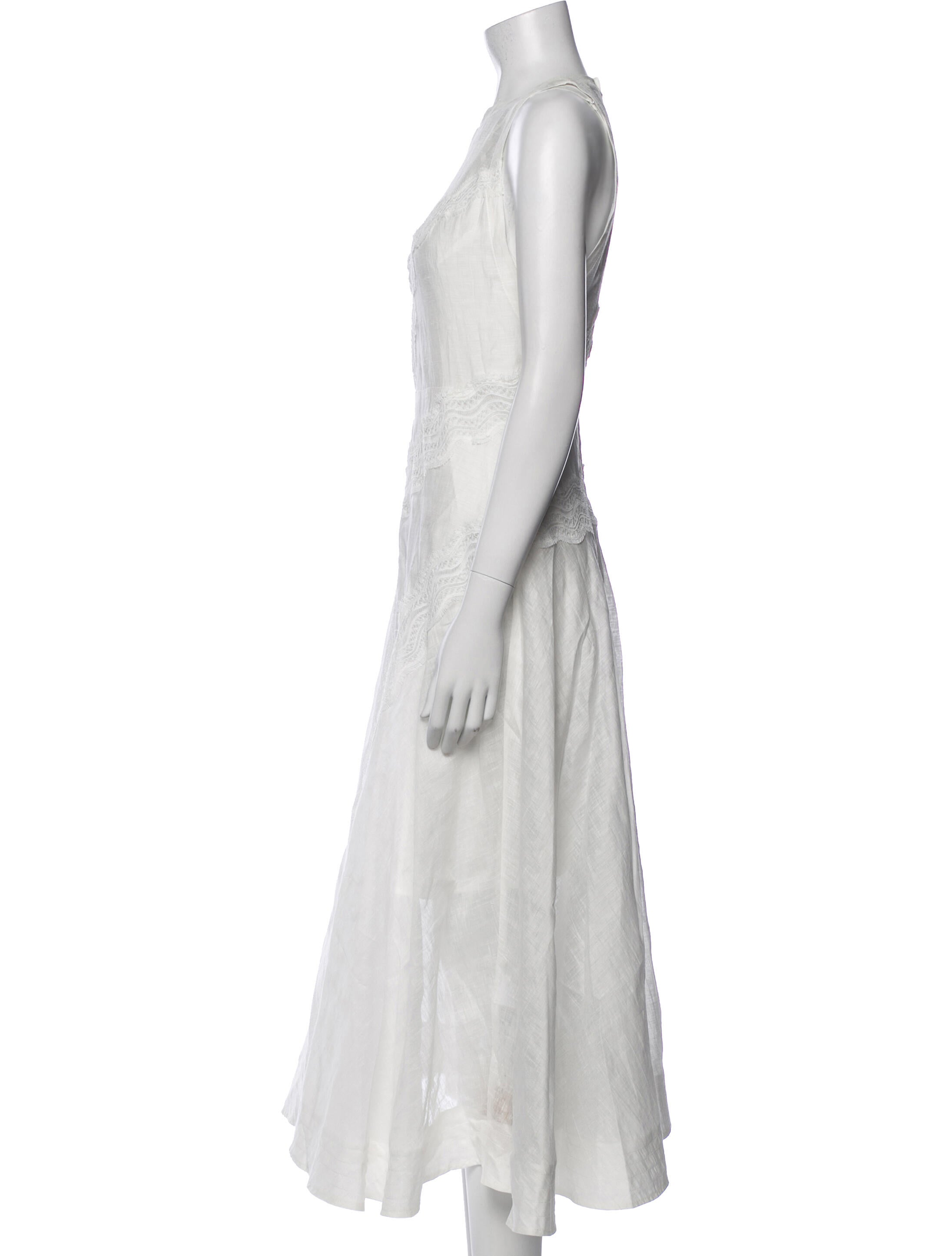 Sandro Linen Midi Length Dress