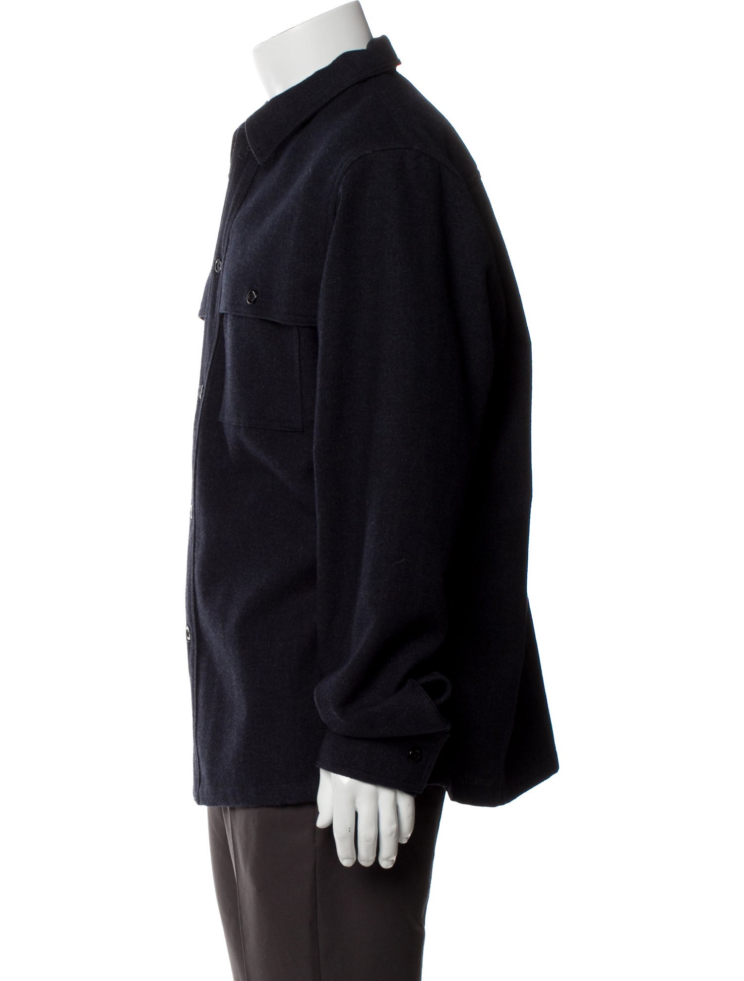 Sandro Virgin Wool Long Sleeve Shirt