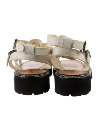 Sandro Leather Studded Accents Gladiator Sandals