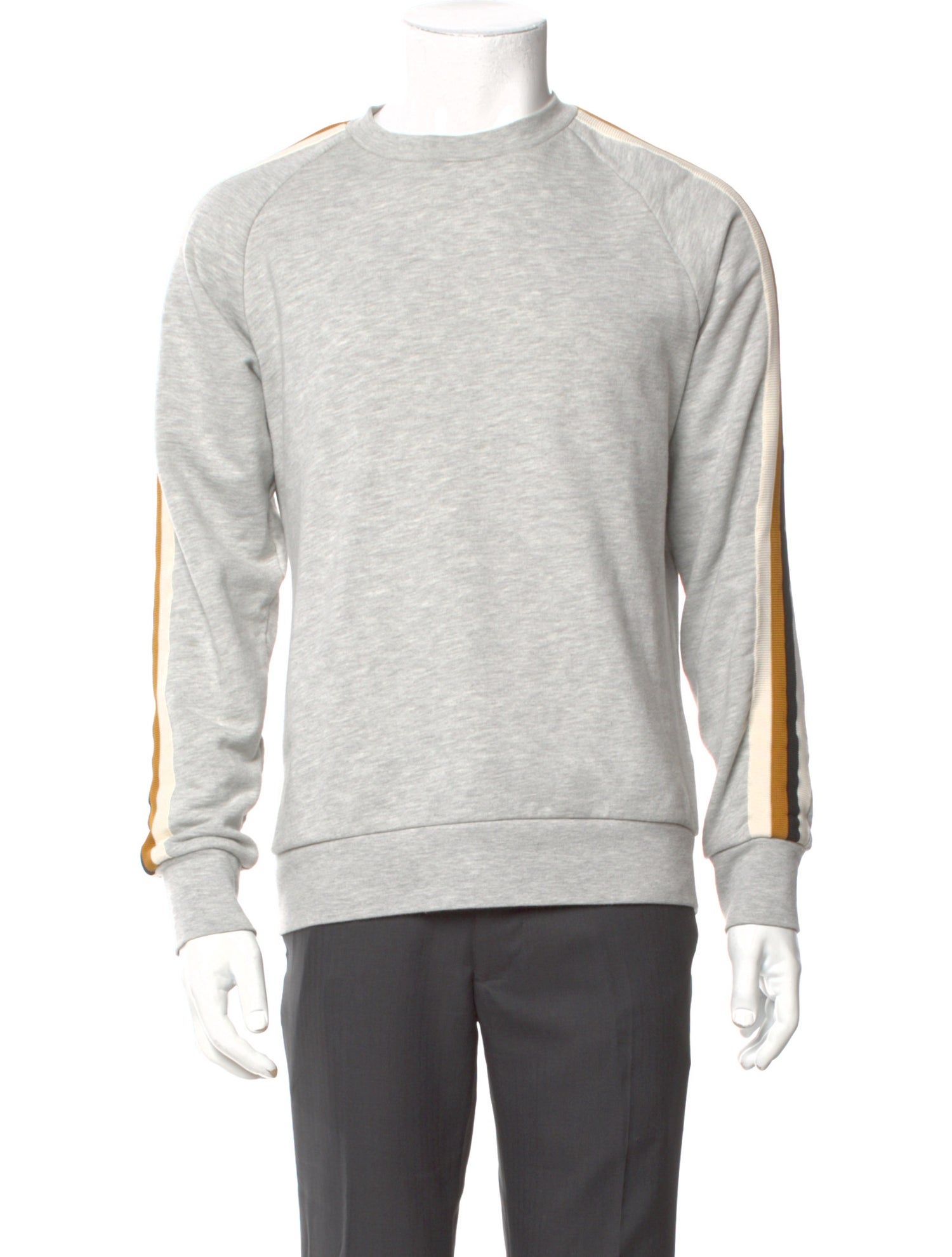 Sandro Striped Crew Neck Sweatshirt