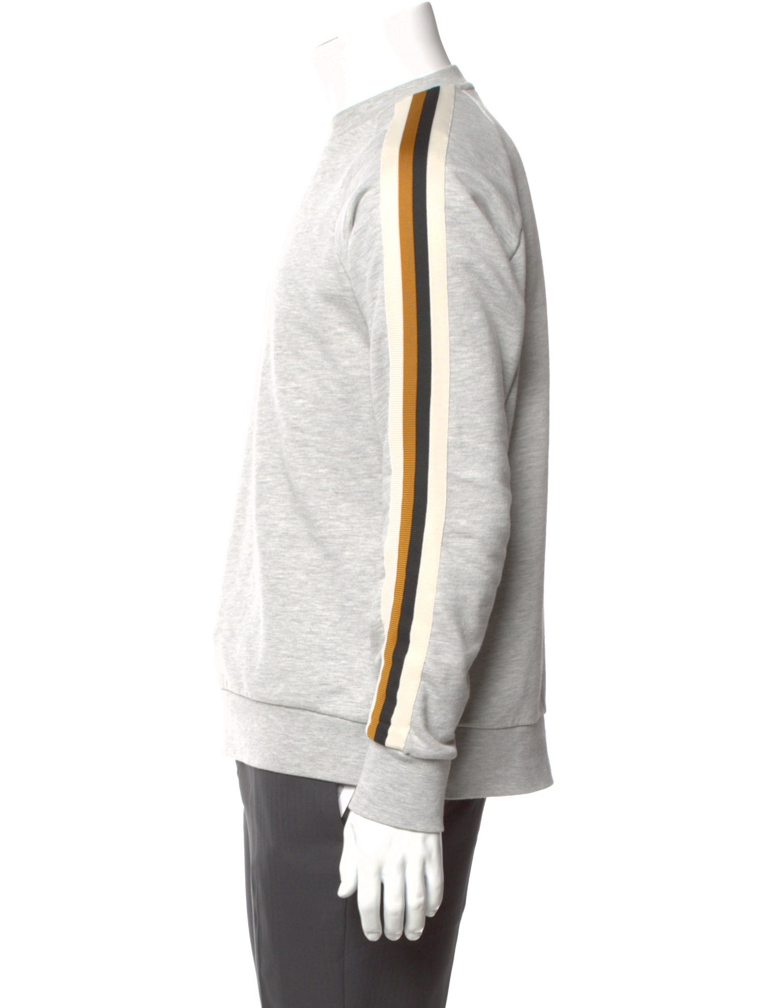 Sandro Striped Crew Neck Sweatshirt