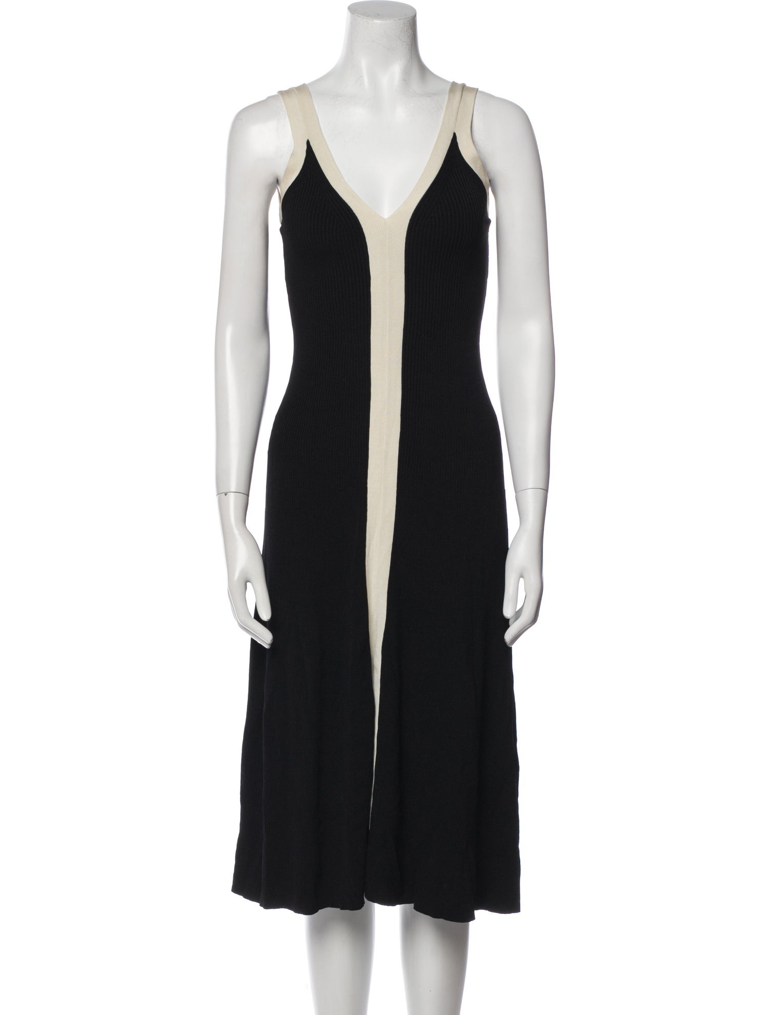 Sandro V-Neck Midi Length Dress