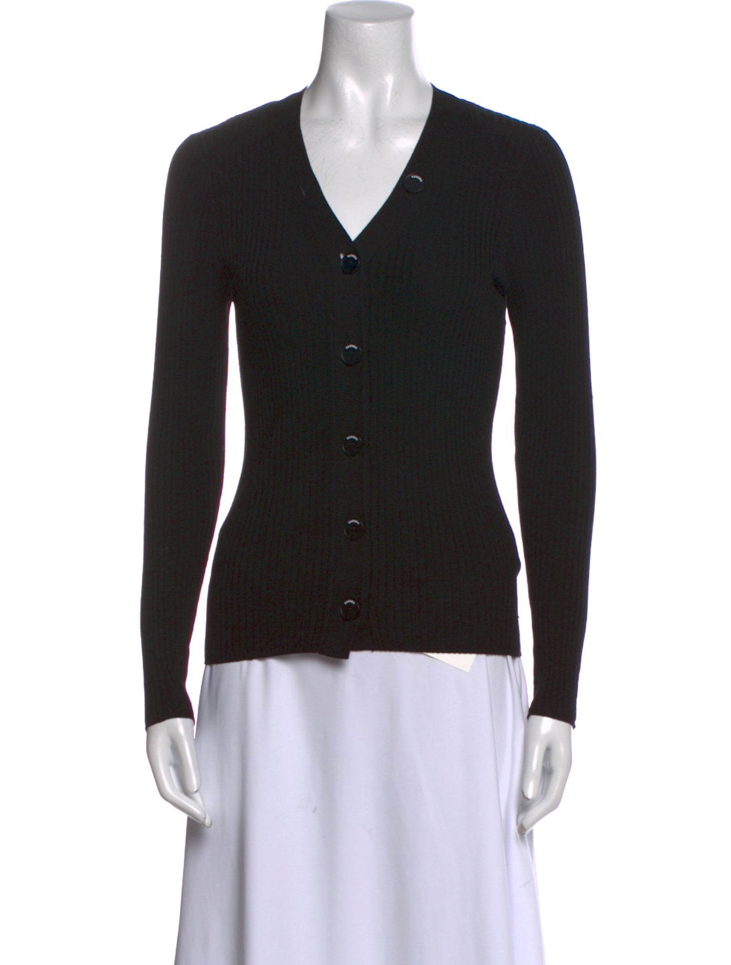 Sandro V-Neck Long Sleeve Top