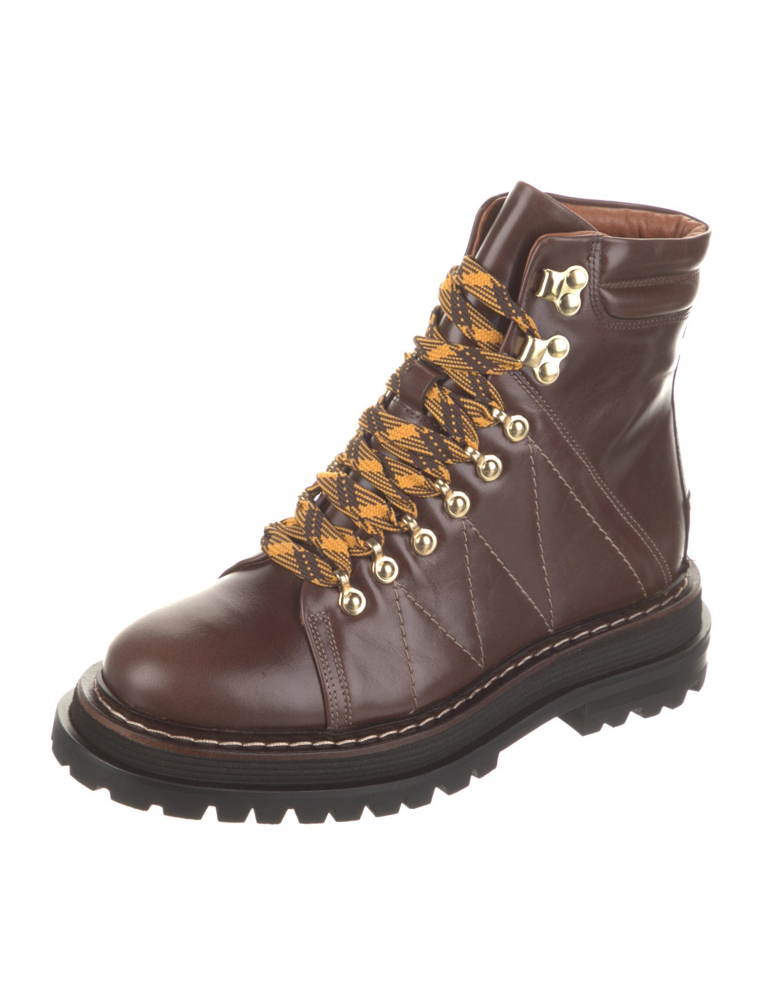 Sandro Leather Combat Boots