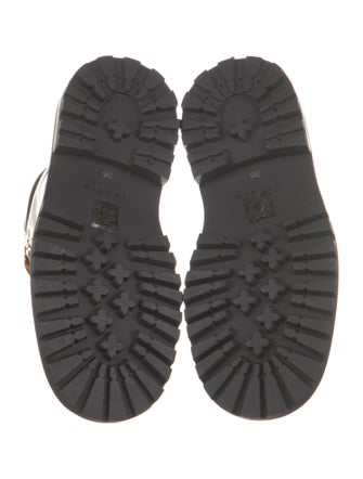 Sandro Leather Combat Boots