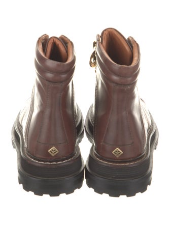 Sandro Leather Combat Boots