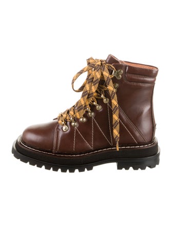 Sandro Leather Combat Boots