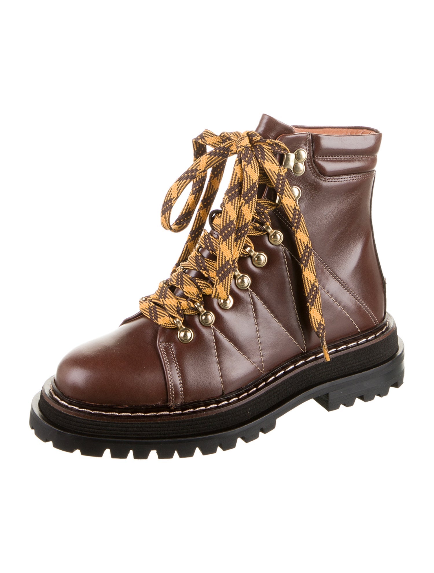 Sandro Leather Combat Boots