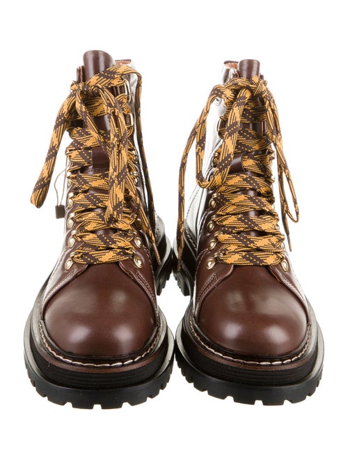 Sandro Leather Combat Boots