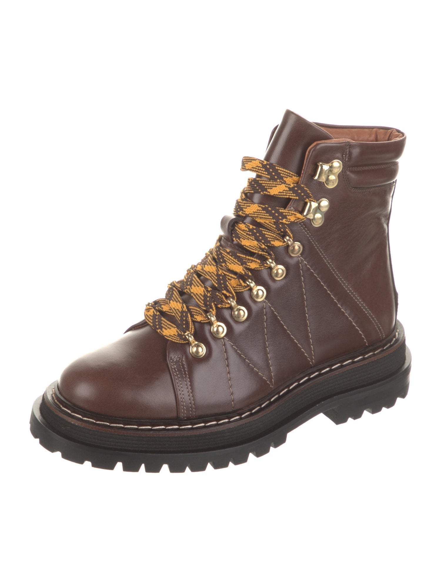 Sandro Leather Combat Boots