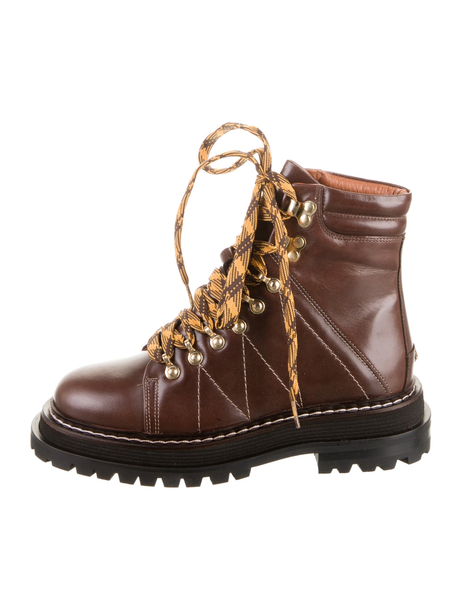 Sandro Leather Combat Boots