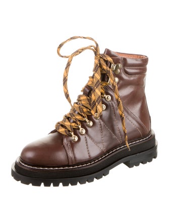Sandro Leather Combat Boots