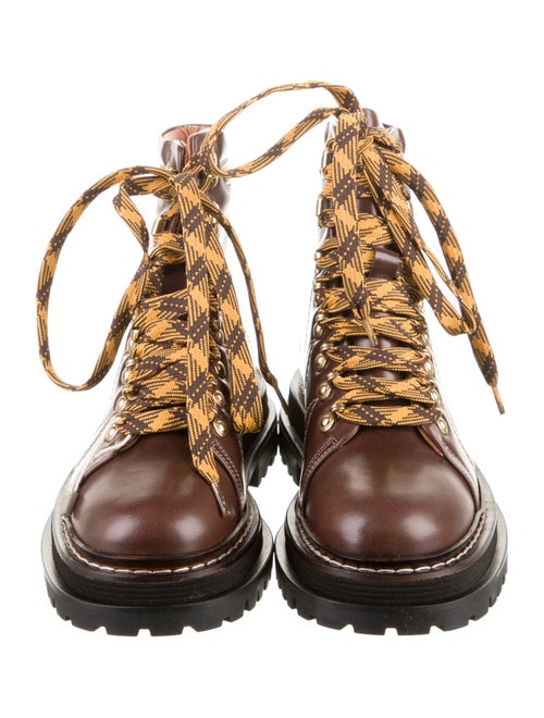 Sandro Leather Combat Boots