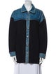 Sandro Colorblock Pattern Denim Jacket