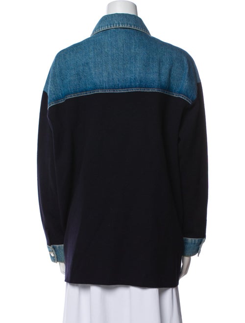 Sandro Colorblock Pattern Denim Jacket