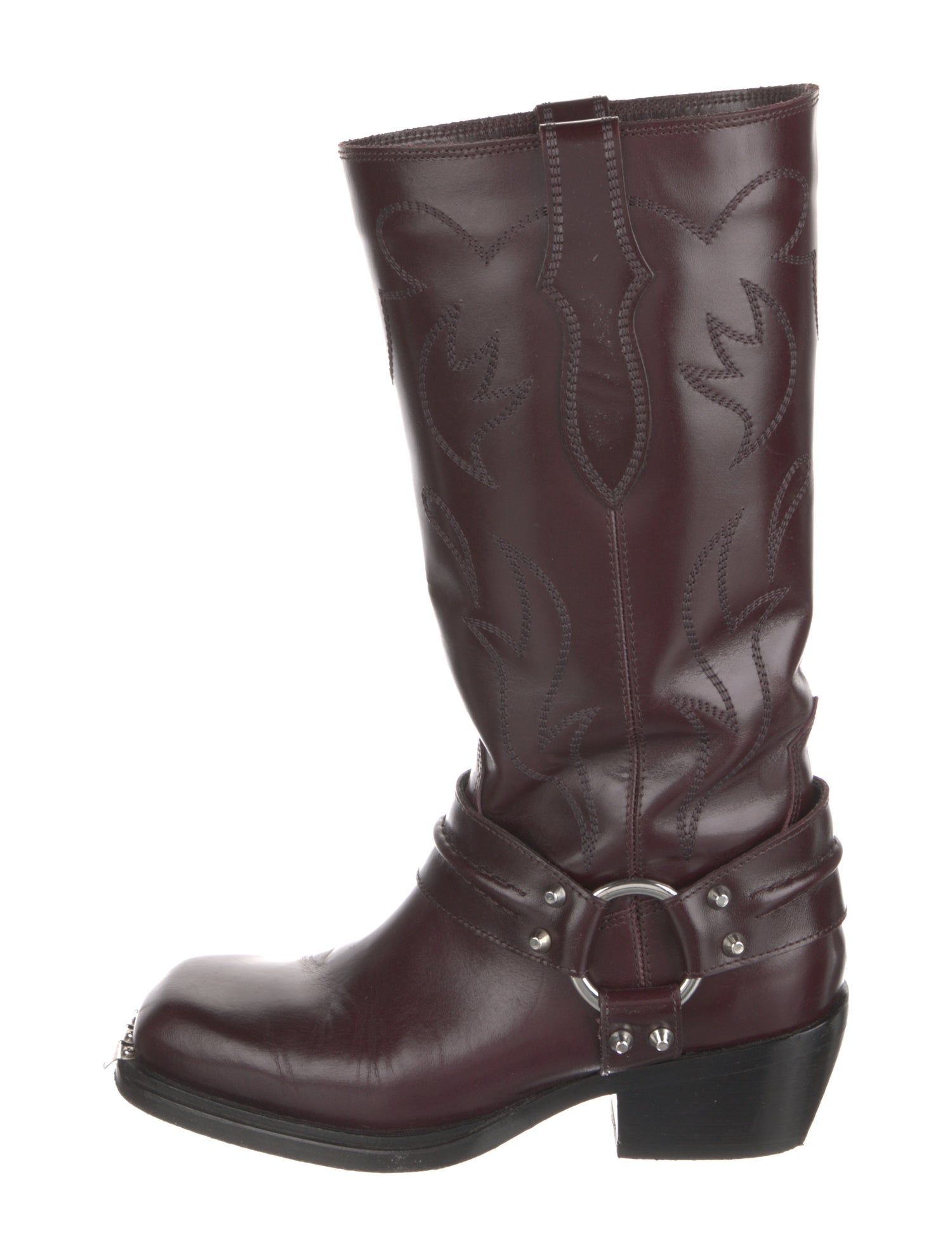 Sandro Leather Moto Boots