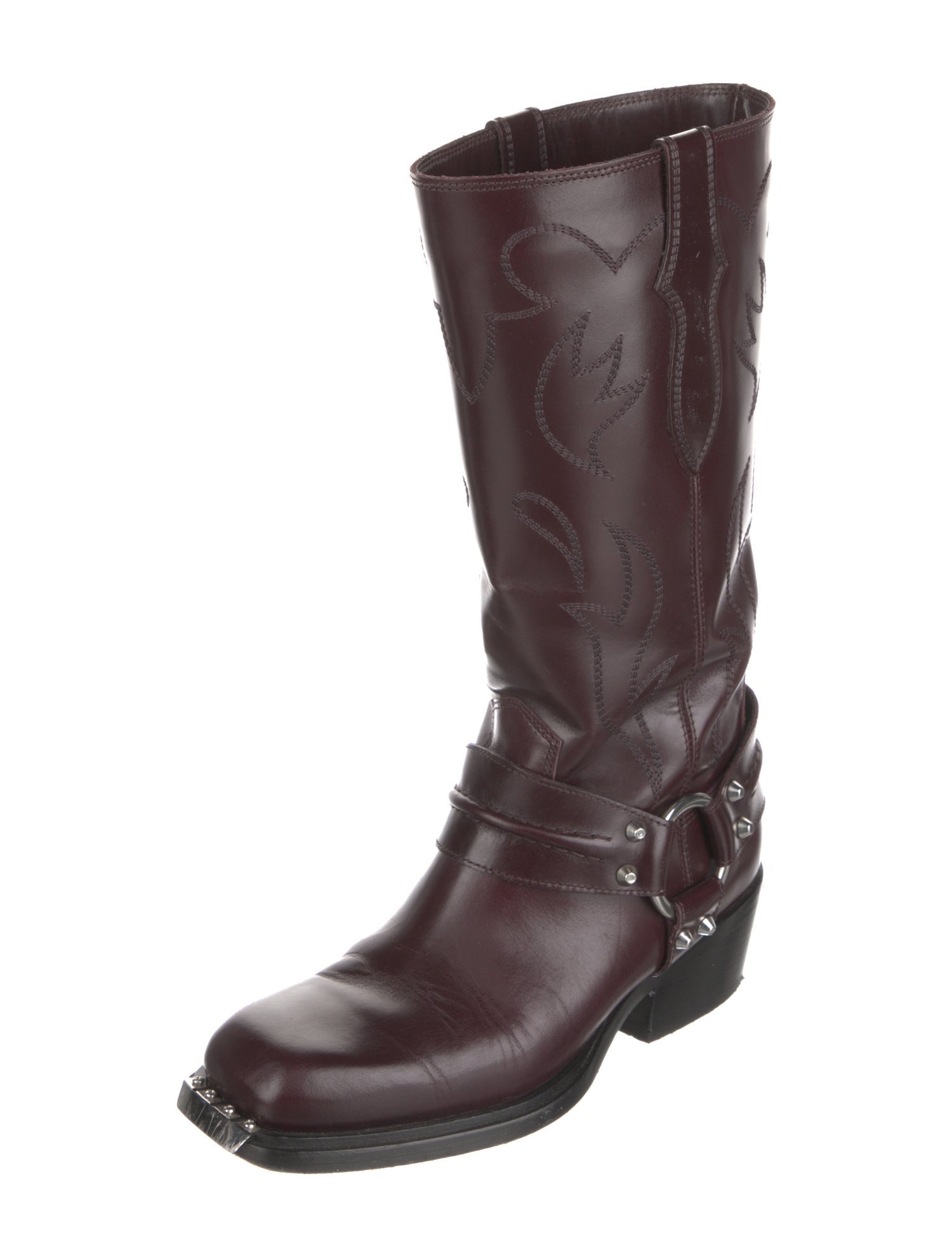 Sandro Leather Moto Boots