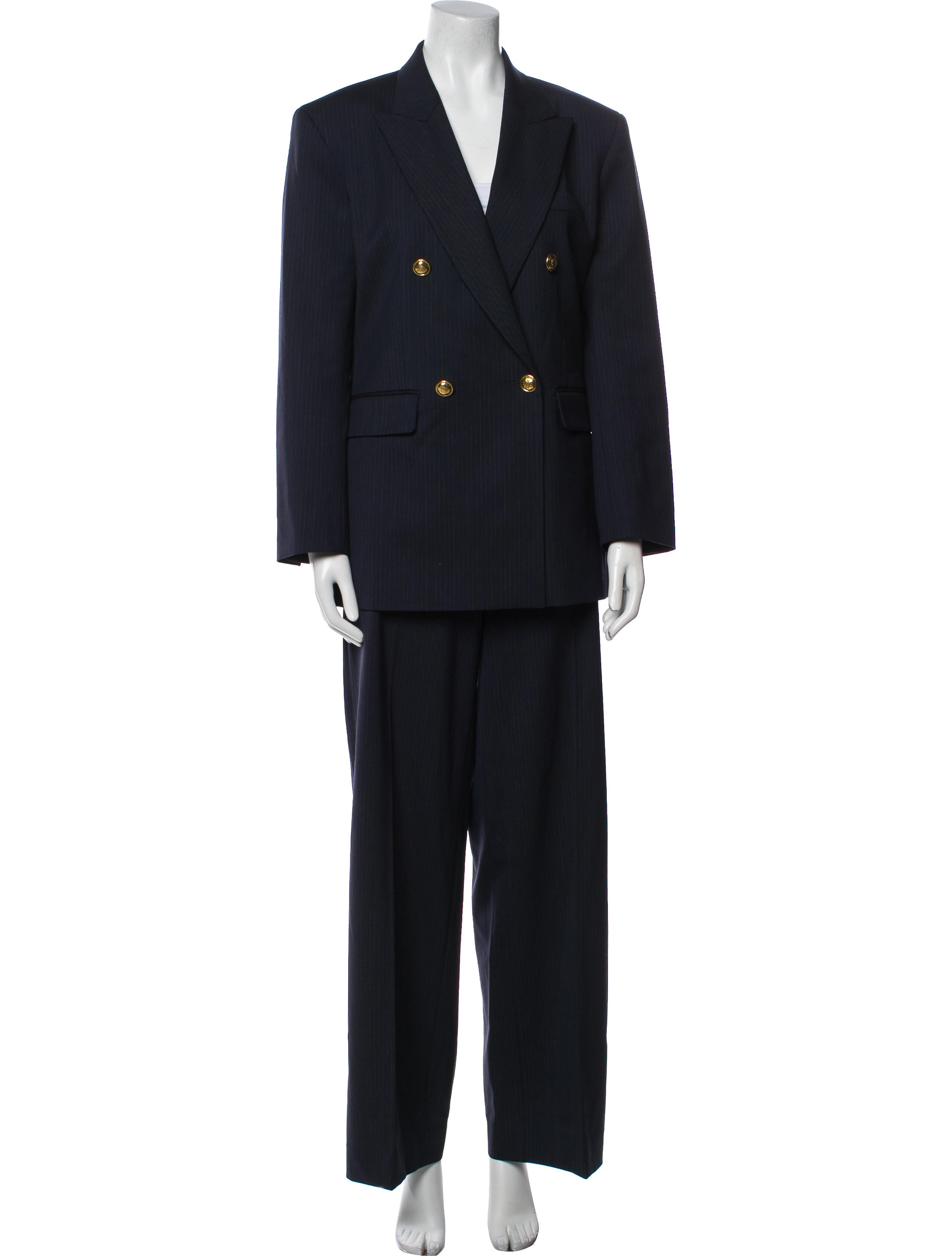 Sandro Wool Striped Pantsuit w/ Tags
