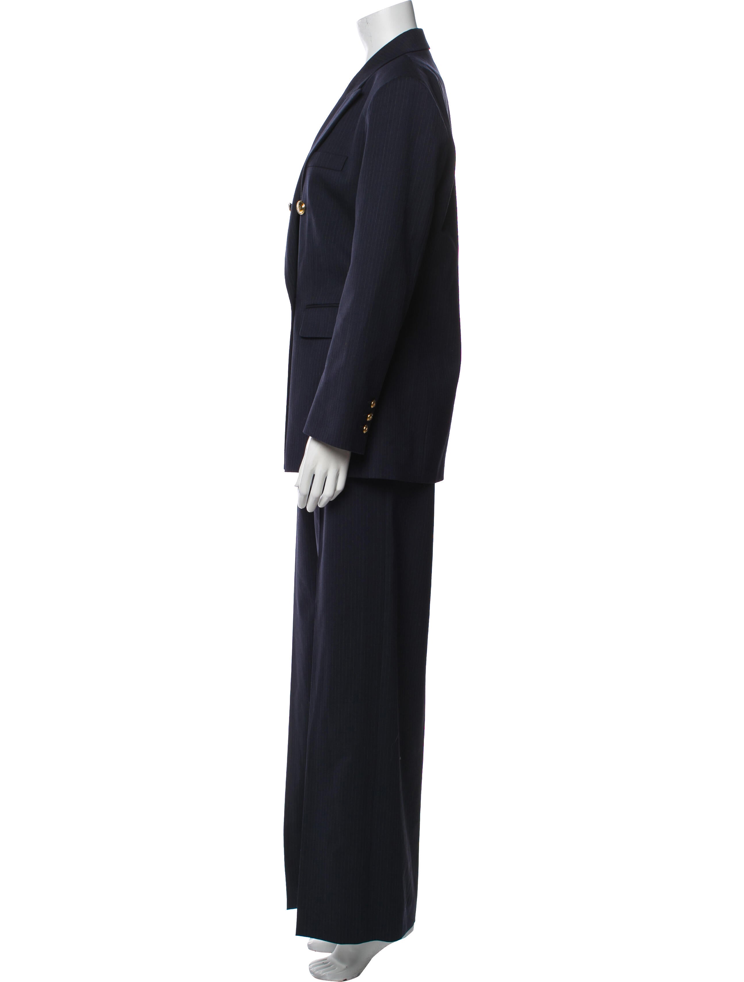 Sandro Wool Striped Pantsuit w/ Tags