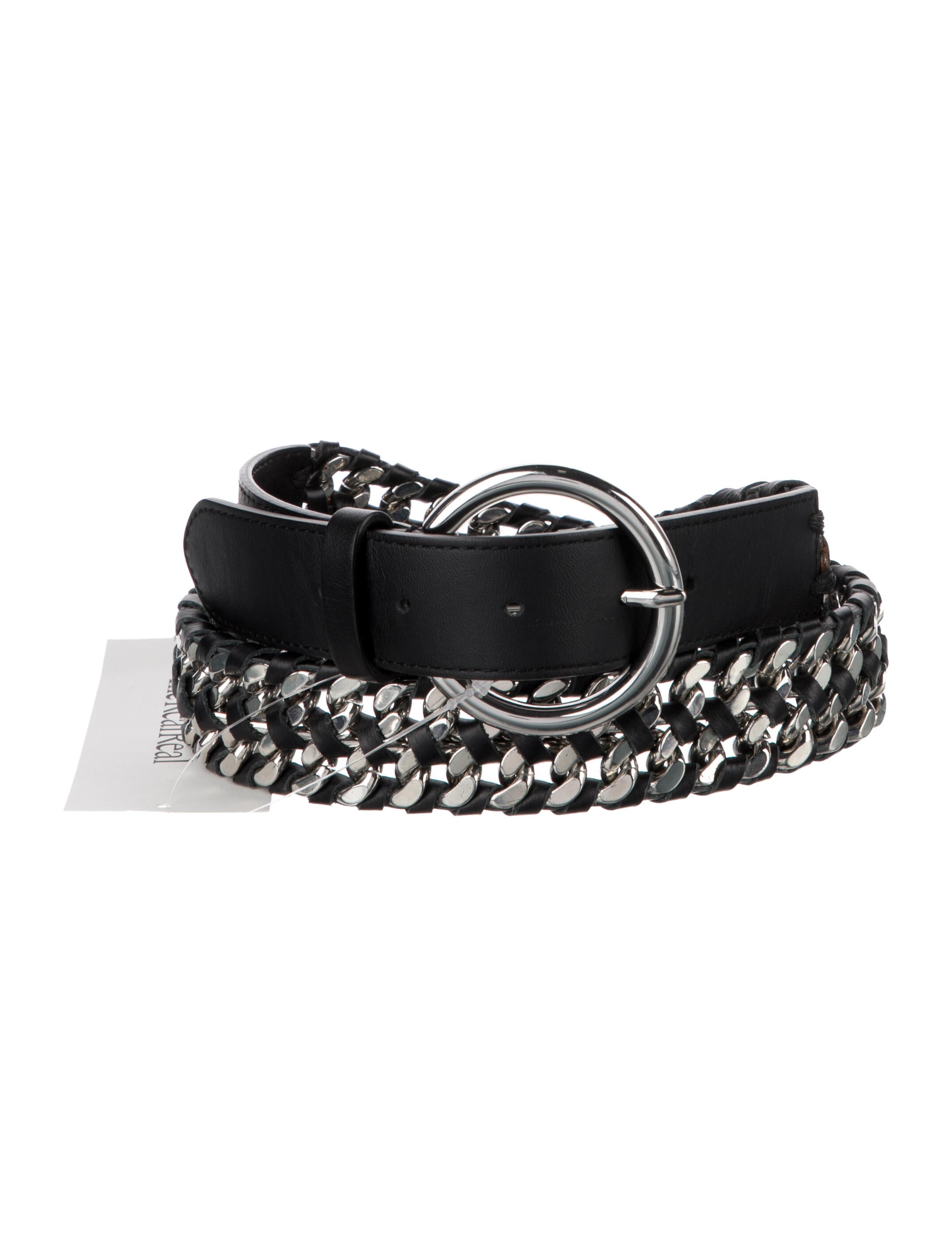 Sandro Leather Chain-Link Accents Belt